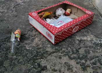 Тернополянка скаржиться на невідомих, які залишили непотріб просто на порозі будинку (фото)