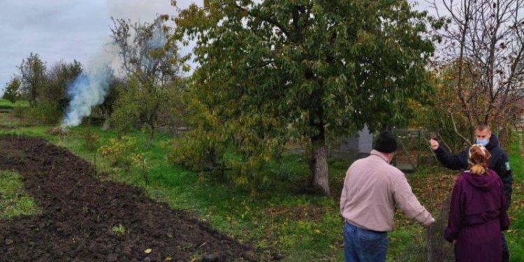 У Тернополі оштрафували двох людей за спалювання сухого листя