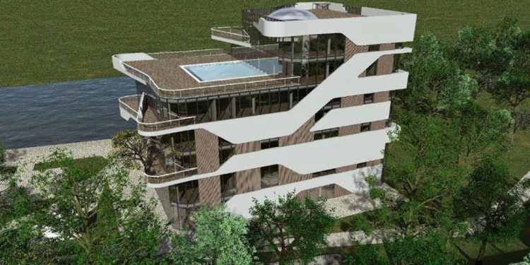 Замість колишнього кафе “Назарія” у парку Тернополя зведуть шестиповерхову будівлю (Відео)