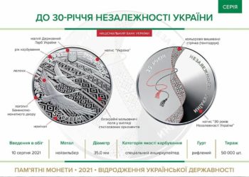 Робота художника з Тернопільщини прикрасила монету до 30-річчя Незалежності України (ФОТО)