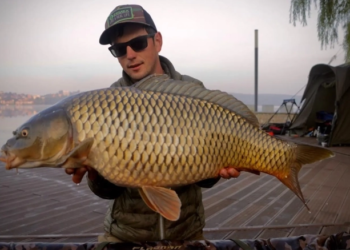 У Тернопільському ставі рибалка впіймав гіганського коропа (Фото)