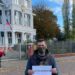 «Світ має пам’ятати про те, що творить Росія»: військовий з Тернополя влаштував одиночний протест в Нідерландах (фото)