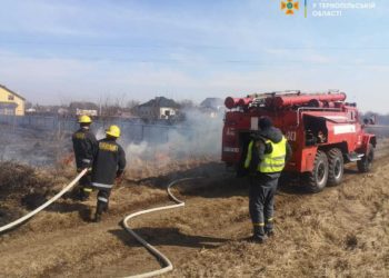 За минулу добу на Тернопільщині рятувальники ліквідували 24 випадки паління сухої трави