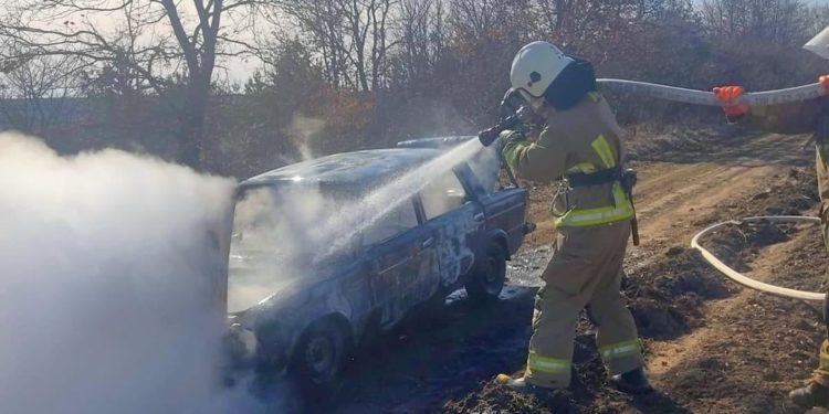 На Тернопільщині згорів легковий автомобіль