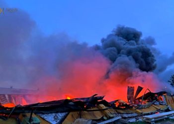 На Тернопільщині ліквідували пожежу на території свинокомплексу