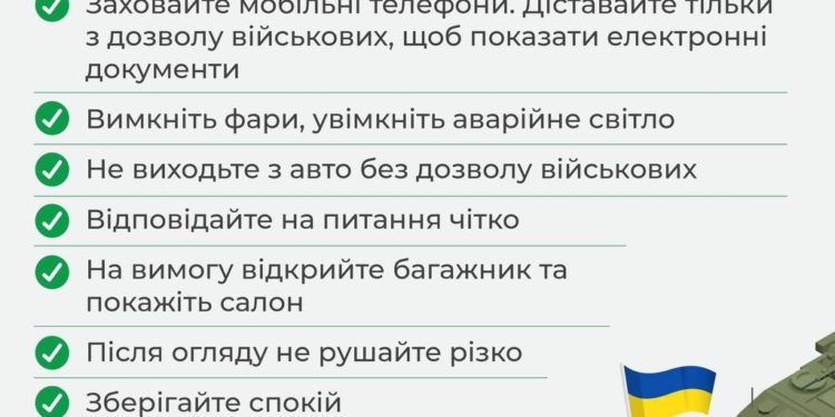 Що потрібно робити, зупиняючись на блокпосту?