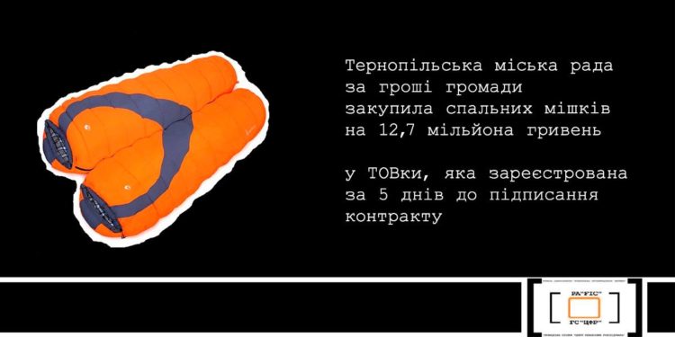 Тернопільська міська рада замовили спальників на 13 млн грн у створеної за п’ять днів до того фірми