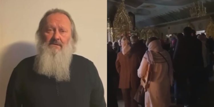 Прославляли “матушку-Русь”: священника, який вів скандальний молебень у Лаврі, відсторонили