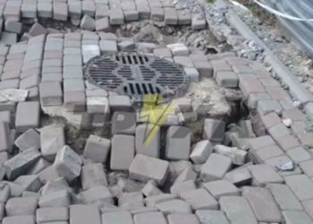 Проливні дощі “розмили” бруківку у Тернополі: жителі міста скаржаться на роботу комунальників