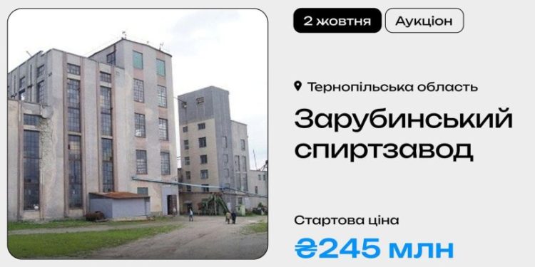 приватизація спиртзавод зарубинці