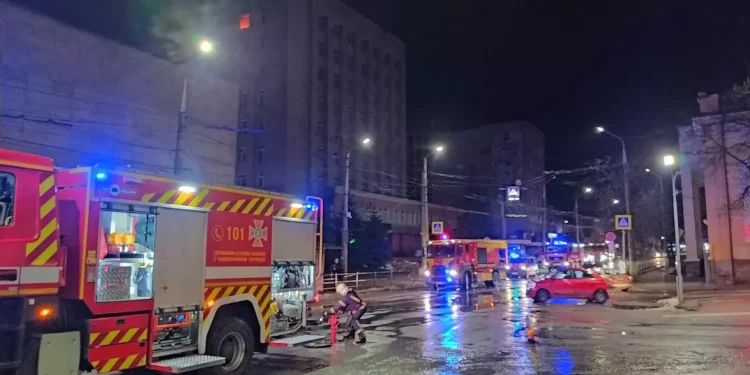 У центрі Тернополя горів “Будинок правосуддя”