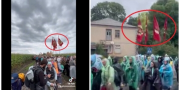 Хресний хід УПЦ МП до Почаєва на Тернопільщині йде під прапорами “ДНР”, – священник